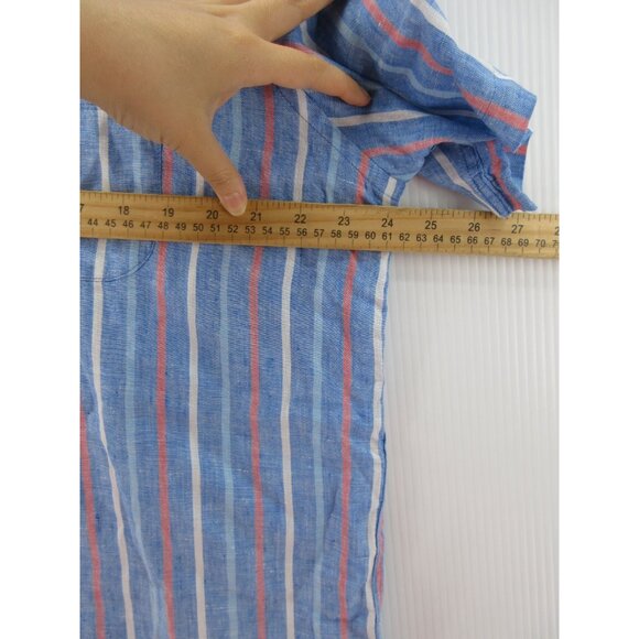 Brooks Brothers Shirt Large Linen Regent Fit Original Polo Striped - Picture 5 of 10